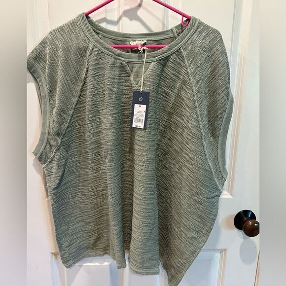 Universal Thread 2X 3X 4X sleeveless sweatshirt sage green navy blue - Picture 3 of 7